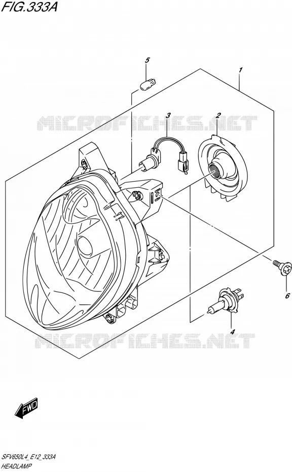 KOPLAMP Suzuki MOTO 650 GLADIUS 2014  SFV650 L4 (E12)