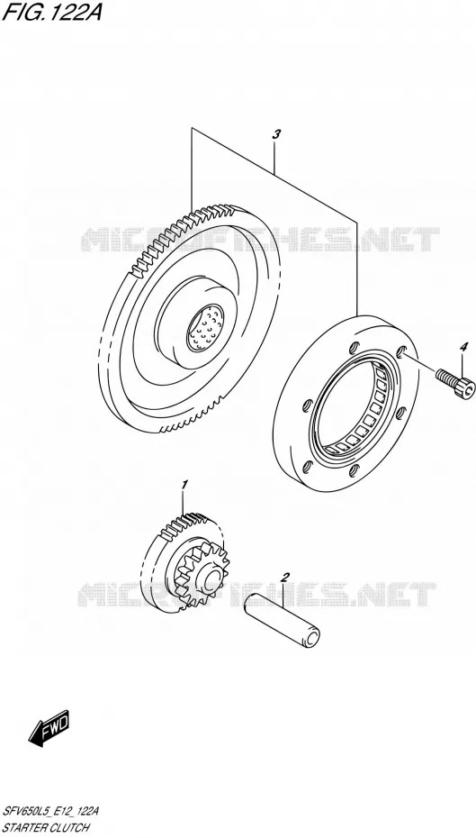 STARTMOTOR CLUTCH Suzuki MOTO 650 GLADIUS 2015  SFV650 L5 (E12)
