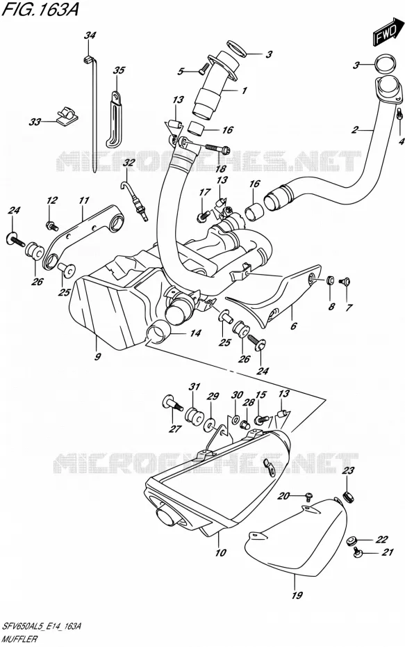 GELUIDDEMPER Suzuki MOTO 650 GLADIUS 2015  SFV650A L5 (E14)