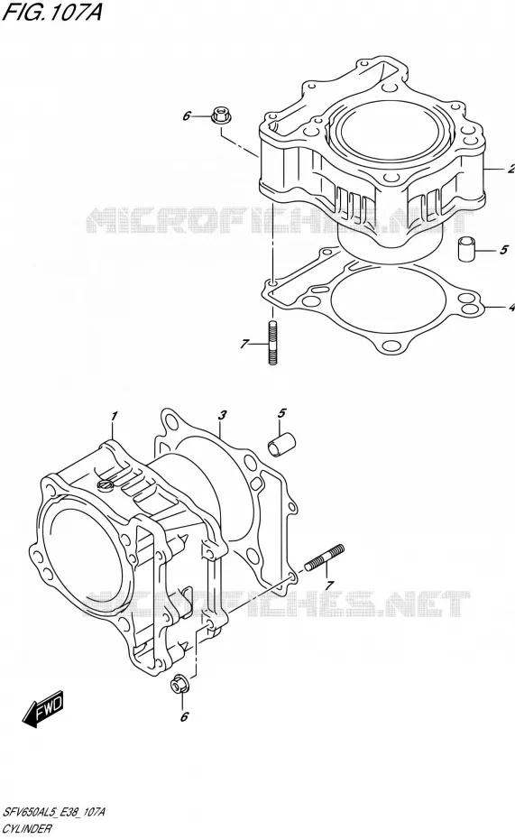 CILINDER Suzuki MOTO 650 GLADIUS 2015  SFV650A L5 (E38)