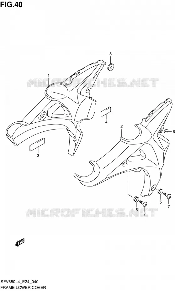 INNER KUIP Suzuki MOTO 650 GLADIUS 2014  SFV650U L4 (E24)