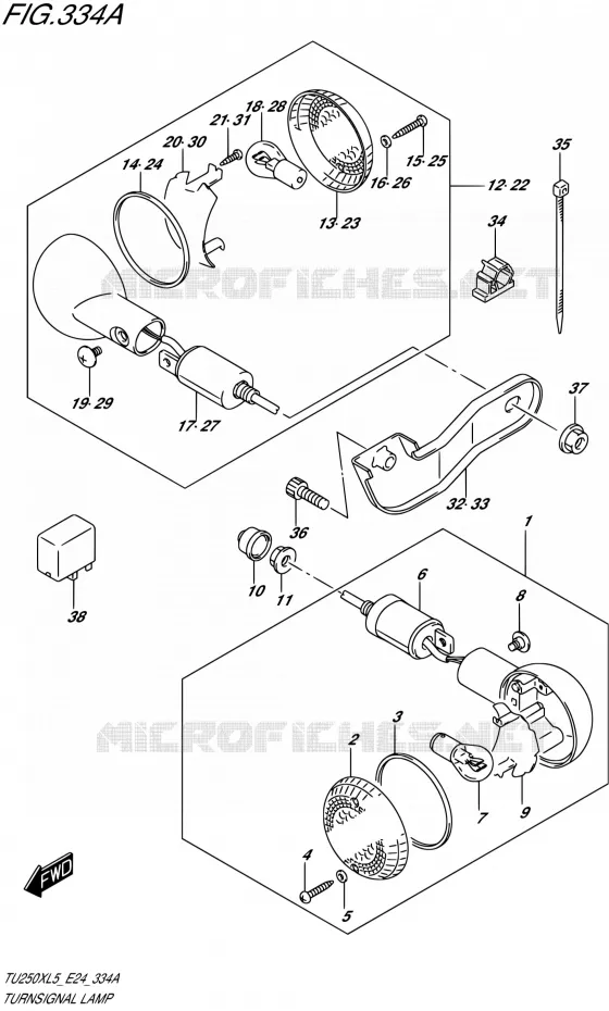 INDICATOREN Suzuki MOTO 250 TU 2015  TU250X L5 (E24)
