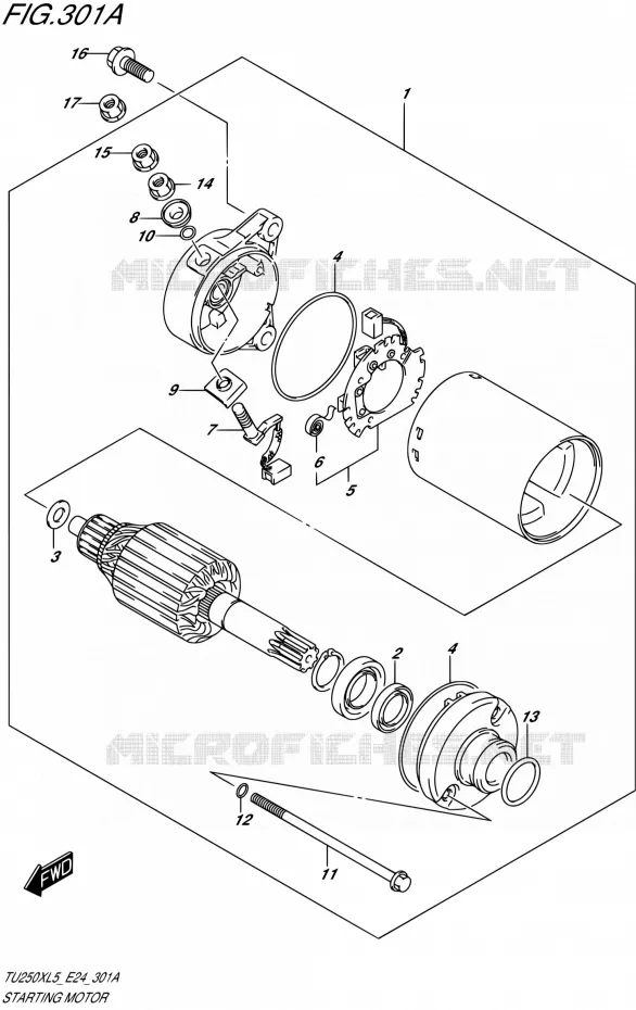 STARTMOTOR Suzuki MOTO 250 TU 2015  TU250X L5 (E24)