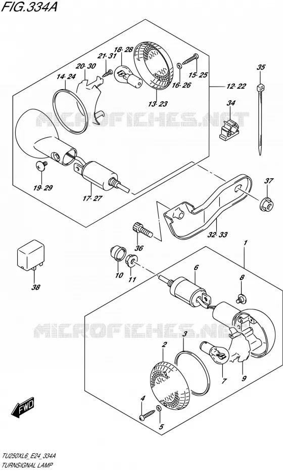 INDICATOREN Suzuki MOTO 250 TU 2016  TU250X L6 (E24)