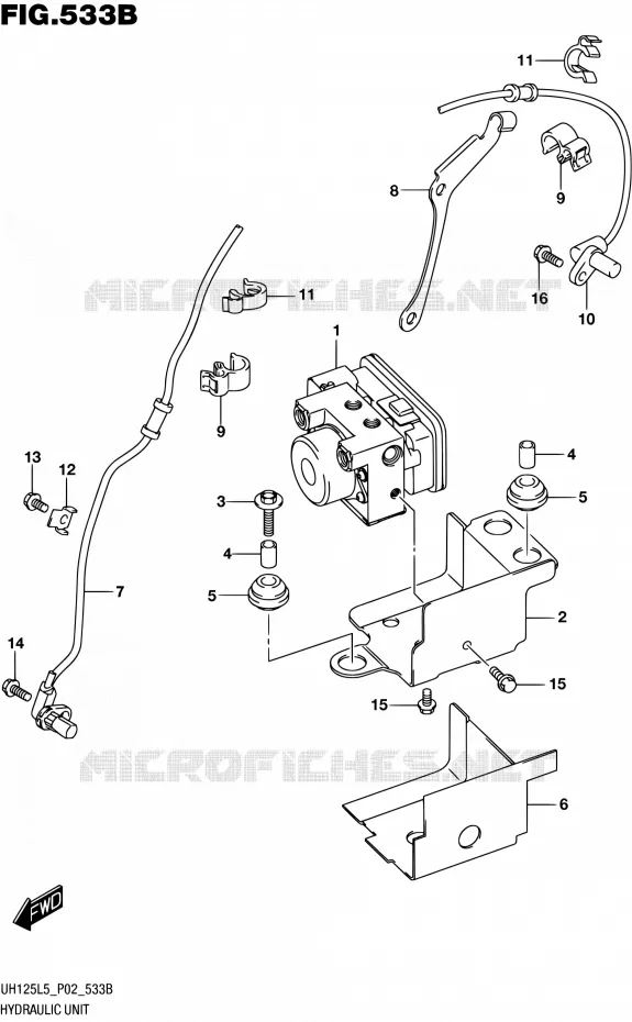 ABS (UH125AL5 P19) Suzuki SCOOTER 125 BURGMAN 2015  UH125A L5 (P19)