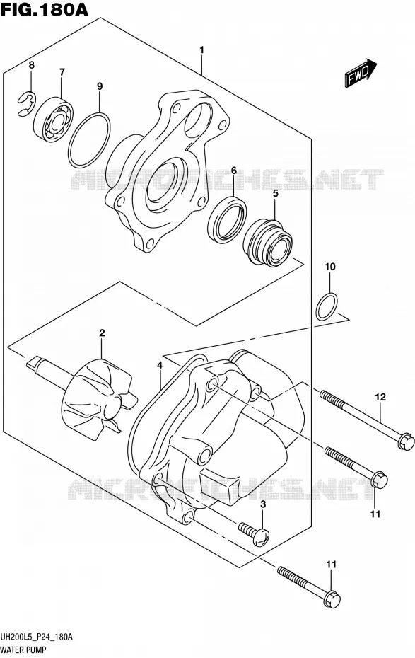 WATERPOMP Suzuki SCOOTER 200 BURGMAN 2015  UH200 L5 (P24)