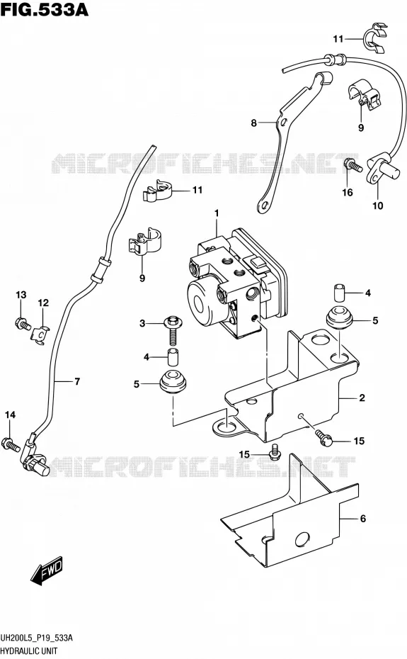 ABS (UH200AL5 P04) Suzuki SCOOTER 200 BURGMAN 2015  UH200A L5 (P19)