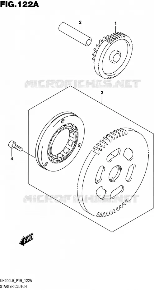 STARTMOTOR CLUTCH Suzuki SCOOTER 200 BURGMAN 2015  UH200A L5 (P19)