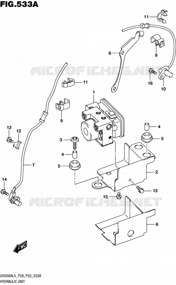 ABS (UH200AL5 P28) Suzuki SCOOTER 200 BURGMAN 2015  UH200A L5 (P28,P33)
