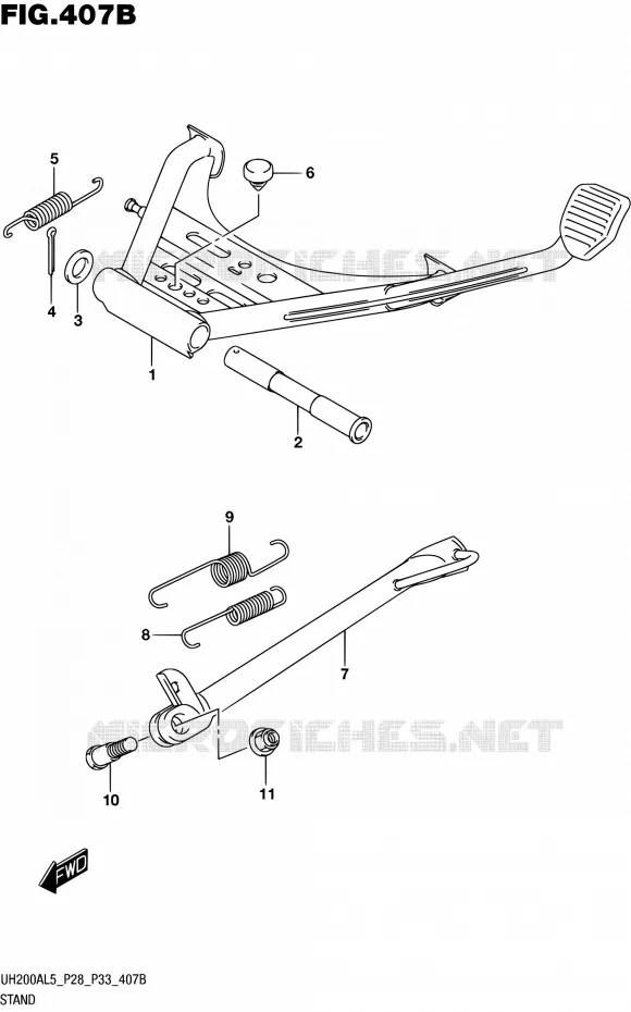 STAND (UH200AL5 P33) Suzuki SCOOTER 200 BURGMAN 2015  UH200A L5 (P28,P33)