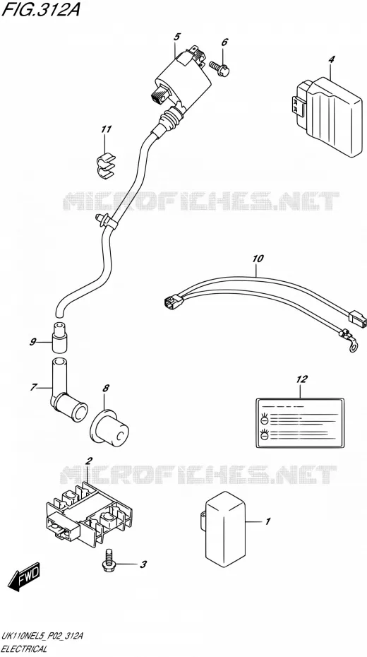 ELEKTRISCH Suzuki SCOOTER 110 ADDRESS 2015  UK110NE L5 (P02)