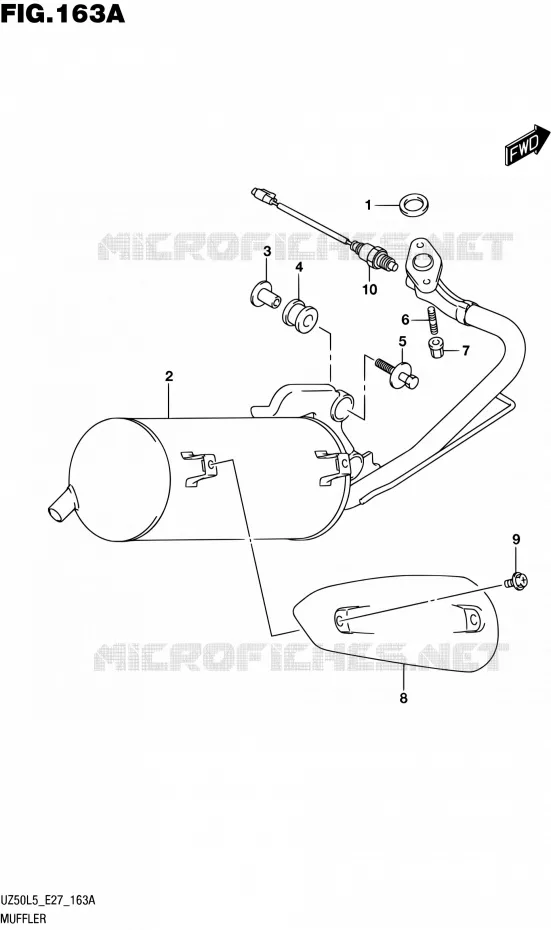 GELUIDDEMPER Suzuki SCOOTER 50 UZ 2015  UZ50 L5 (E27)
