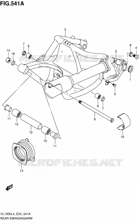 SWINGARM Suzuki MOTO 1500 INTRUDER 2014  VL1500 L4/VL1500B L4 (E24)