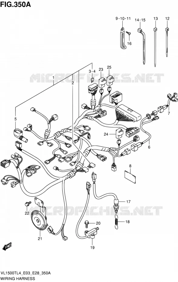 BEDRADING (VL1500TL4 E03) Suzuki MOTO 1500 BOULEVARD 2014  VL1500T L4 (E03,E28,E33)