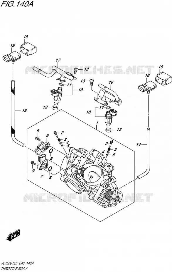 GASKLEPHUIS Suzuki MOTO 1500 BOULEVARD 2015  VL1500T L5 (E43)