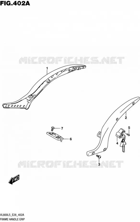 FRAME HANDGREEP Suzuki MOTO 800 BOULEVARD 2015  VL800 L5 (E28)