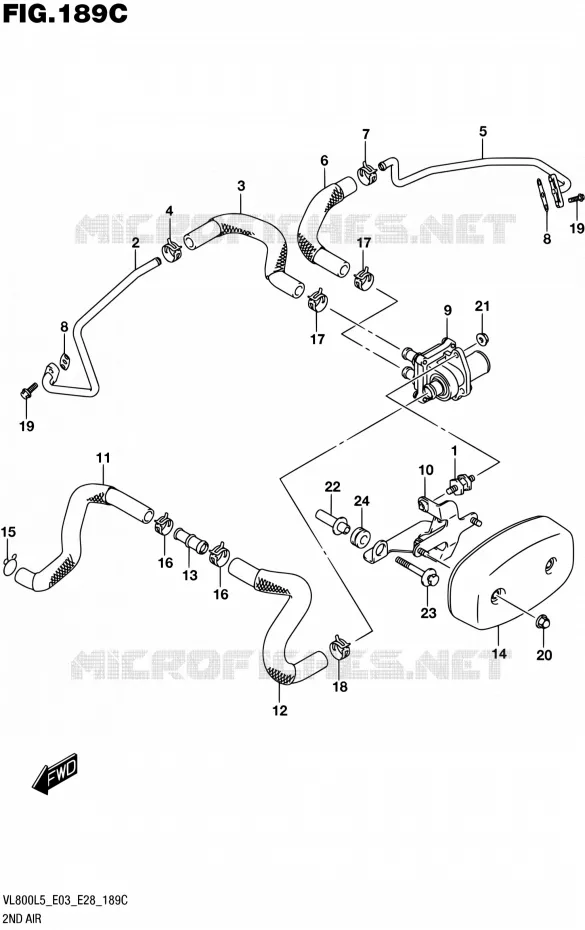 ANTI VERVUILINGS SYSTEM (VL800TL5 E03) Suzuki MOTO 800 BOULEVARD 2015  VL800 L5/VL800T L5