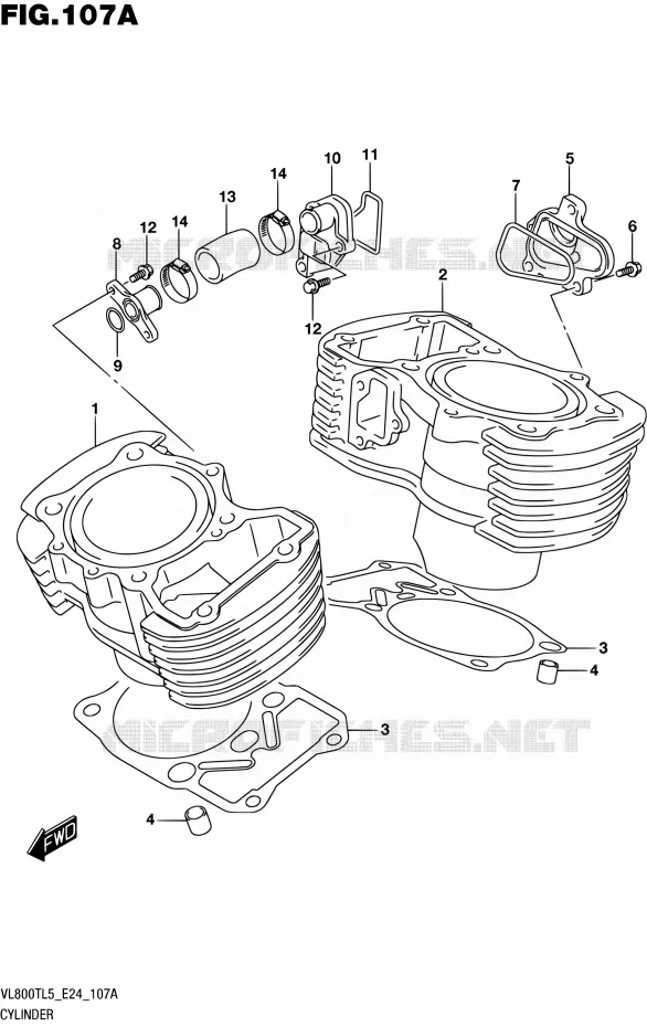 CILINDER Suzuki MOTO 800 BOULEVARD 2015  VL800T L5 (E24)