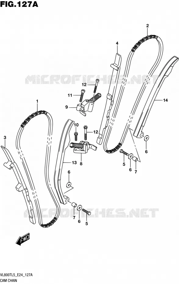 TIMING Suzuki MOTO 800 BOULEVARD 2015  VL800T L5 (E24)