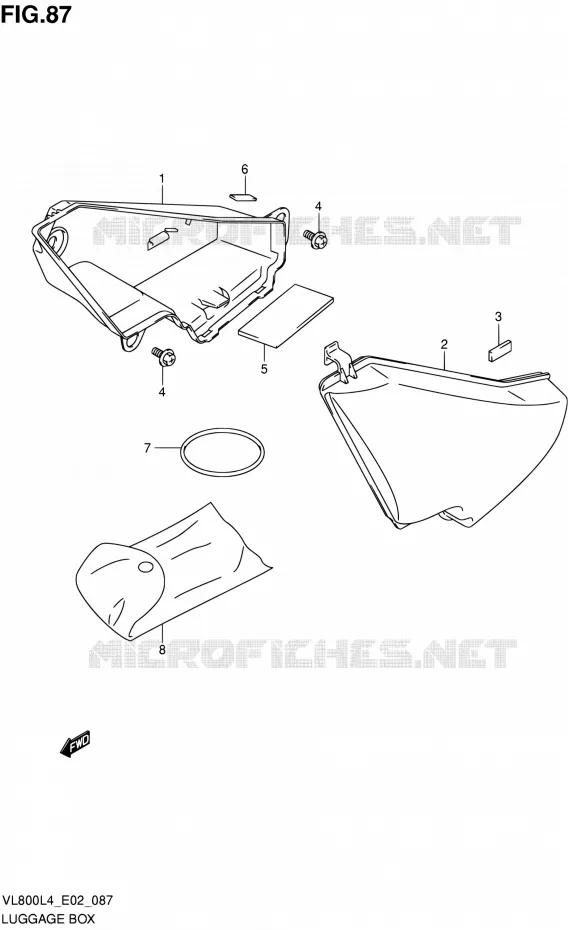 KOFFER Suzuki MOTO 800 INTRUDER 2014  VL80UE L4 (E19)
