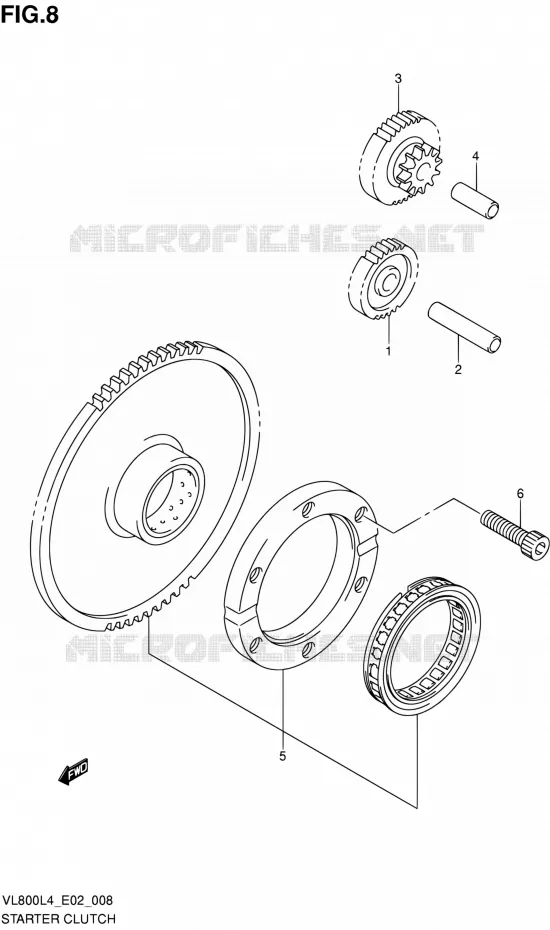 STARTMOTOR CLUTCH Suzuki MOTO 800 INTRUDER 2014  VL80UE L4 (E19)