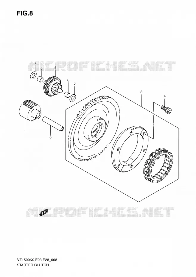 STARTMOTOR CLUTCH Suzuki MOTO 1500 BOULEVARD 2010  VZ1500 L0 (E33)