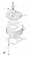 CILINDER MOTOR/TRANSMISSIE 80 suzuki-motorfietsen QUADSPORT 2002 11542002