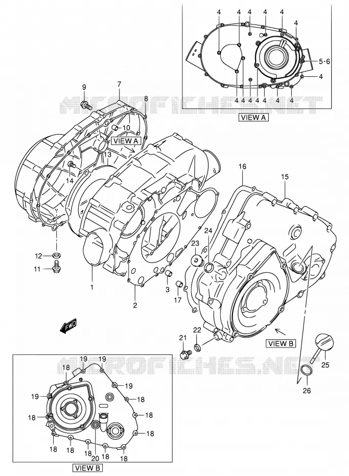 CASING Suzuki QUAD 400 EIGER 2007  LT-A400F K7 (P03,P28,P33)
