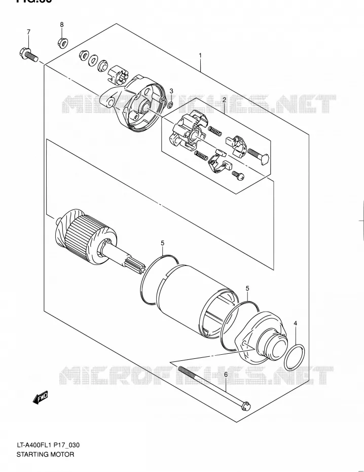 STARTMOTOR Suzuki QUAD 400 KINGQUAD 2011  LT-A400F L1 (P17,P24)