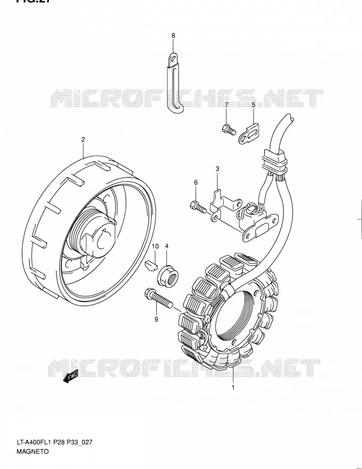 ONTSTEKING Suzuki QUAD 400 KINGQUAD 2011  LT-A400F L1/LT-A400FZ L1 (P03,P28,P33)