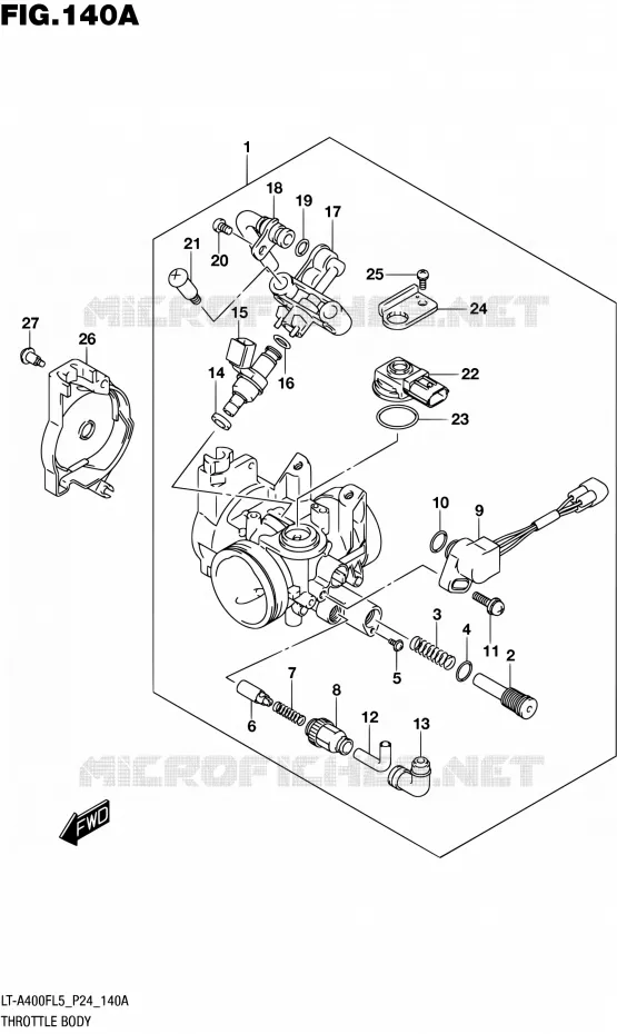 GASKLEPHUIS Suzuki QUAD 400 KINGQUAD 2015  LT-A400F L5 (P24)