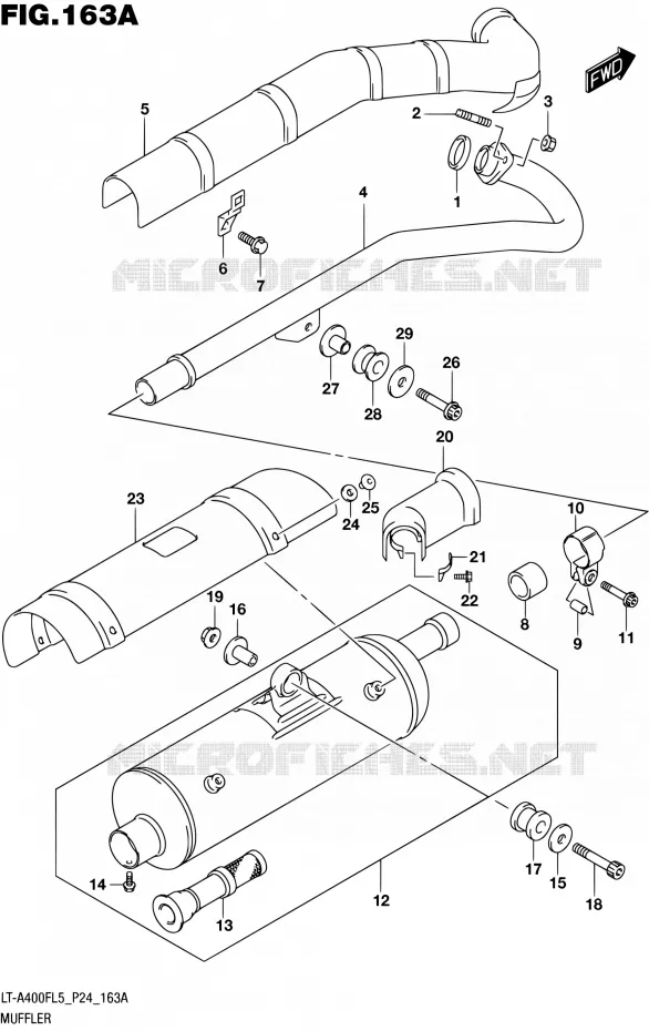 GELUIDDEMPER Suzuki QUAD 400 KINGQUAD 2015  LT-A400F L5 (P24)