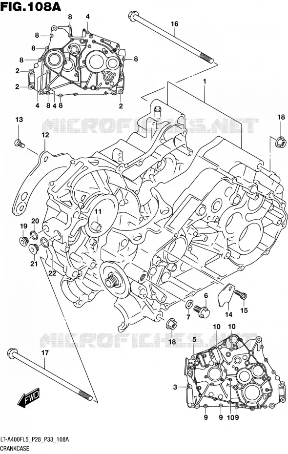 CASING Suzuki QUAD 400 KINGQUAD 2015  LT-A400F L5/LT-A400FZ L5 (P03,P28,P33)
