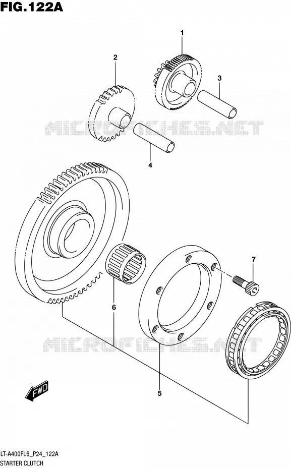 STARTMOTOR CLUTCH Suzuki QUAD 400 KINGQUAD 2016  LT-A400F L6 (P24)