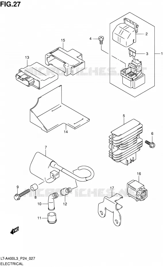ELEKTRISCH Suzuki QUAD 400 KINGQUAD 2013  LT-A400 L3 (P24)