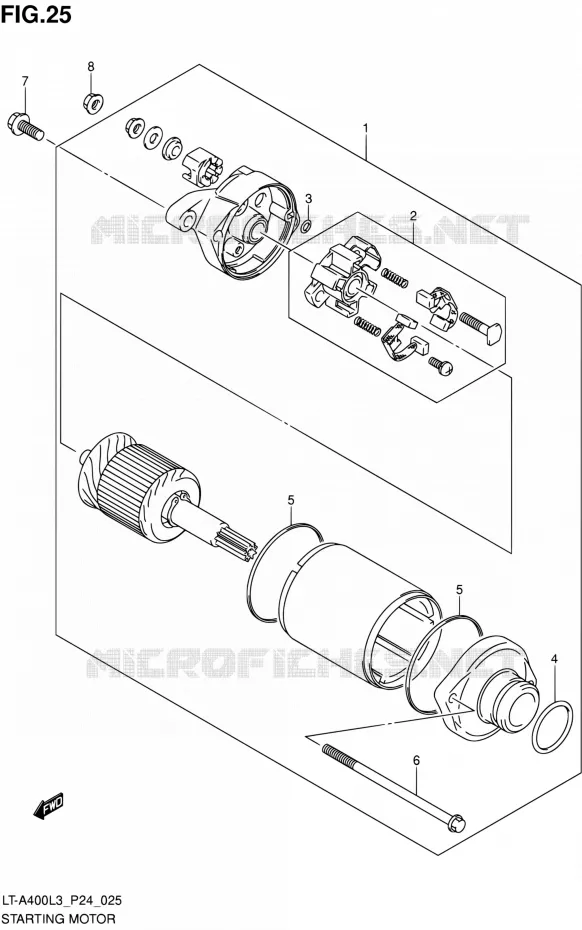 STARTMOTOR Suzuki QUAD 400 KINGQUAD 2013  LT-A400 L3 (P24)