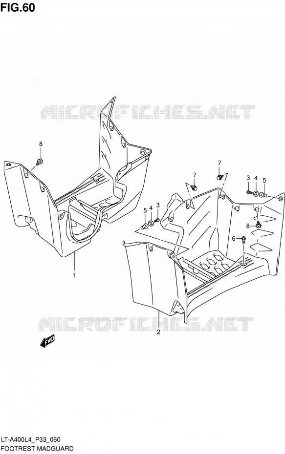 SPATBORD (LT-A400ZL4 P33) Suzuki QUAD 400 KINGQUAD 2014  LT-A400 L4 (P03,P28,P33)