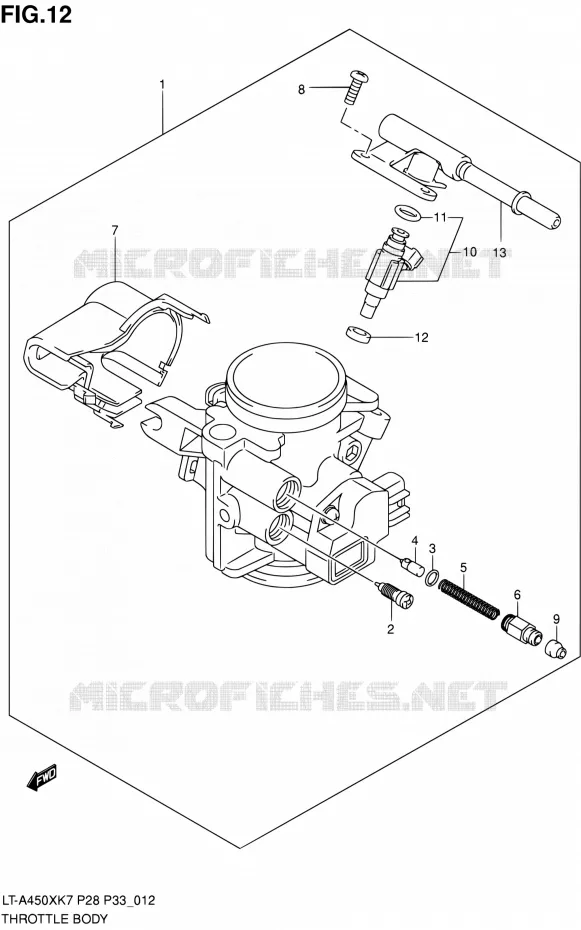 GASKLEPHUIS Suzuki QUAD 450 KINGQUAD 2010  LT-A450X L0 (P03,P28,P33)