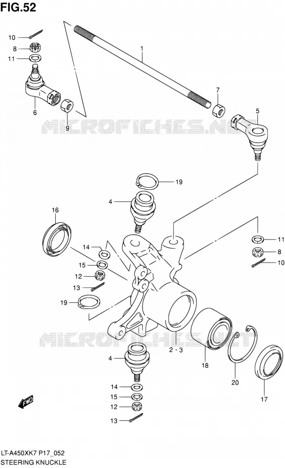 STUURINRICHTINGS - HUB Suzuki QUAD 450 KINGQUAD 2010  LT-A450X L0 (P17,P24)