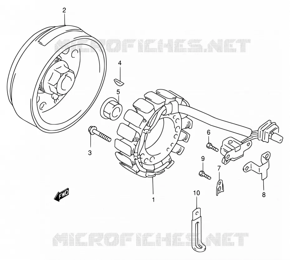 ONTSTEKING Suzuki QUAD 500 KINGQUAD 2000  LT-A500F Y (E03,E28,E33)