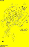 ACHTERSPATBORD (LT A500XL4 P33) voor Suzuki KINGQUAD 500 2014