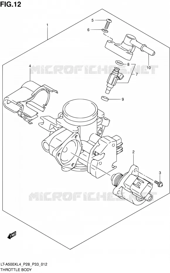 GASKLEPHUIS Suzuki QUAD 500 KINGQUAD 2014  LT-A500X L4/LT-A500XZ L4 (P03,P28,P33)