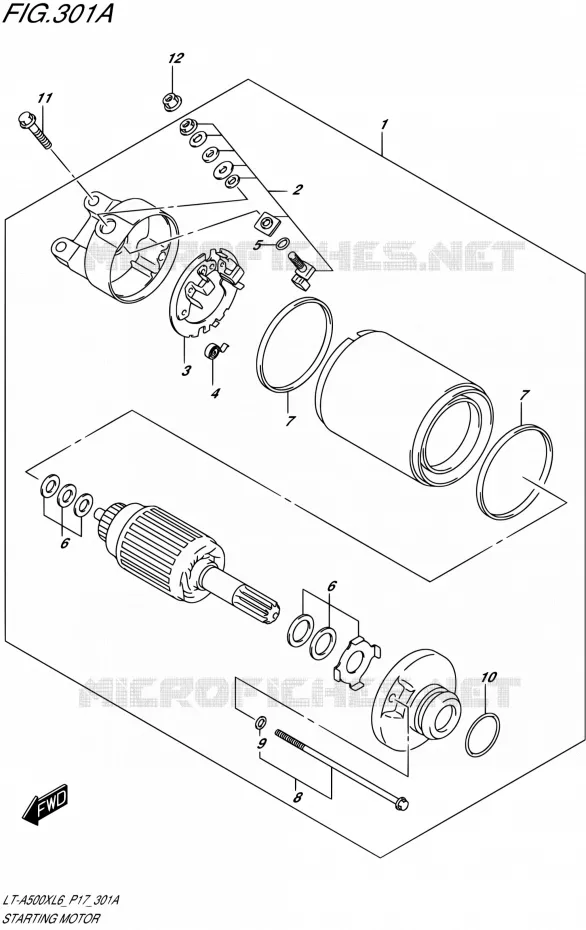 STARTMOTOR Suzuki QUAD 500 KINGQUAD 2016  LT-A500X L6 (P17)
