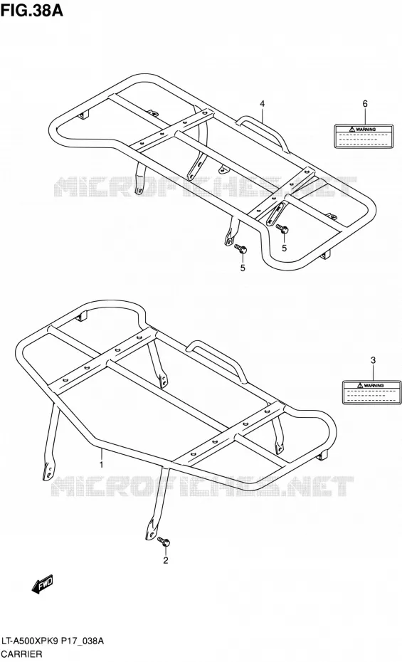CARRIER (P24) Suzuki QUAD 500 KINGQUAD 2010  LT-A500XP L0 (P17,P24)