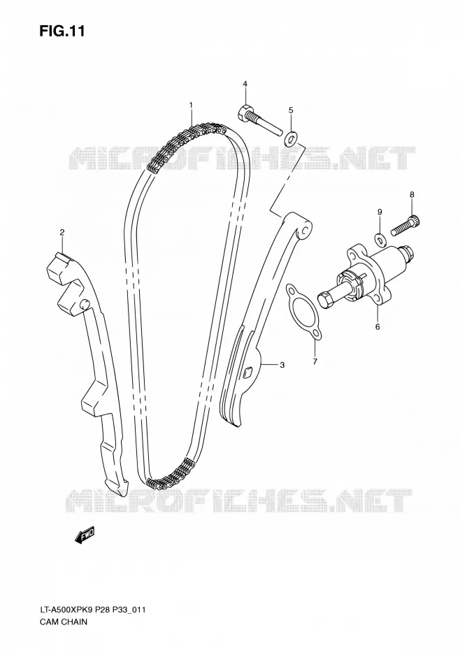 TIMING Suzuki QUAD 500 KINGQUAD 2010  LT-A500XP L0/LT-A500XPZ L0 (P28,P33)