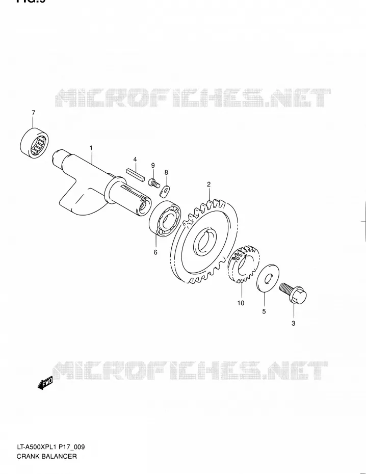 CRANK BALANCER Suzuki QUAD 500 KINGQUAD 2011  LT-A500XP L1 (P17,P24)