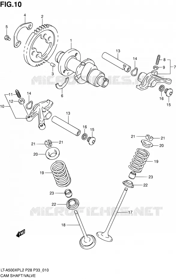 NOKKENAS - VALVES Suzuki QUAD 500 KINGQUAD 2012  LT-A500XP L2/LT-A500XPZ L2 (P03,P28,P33)