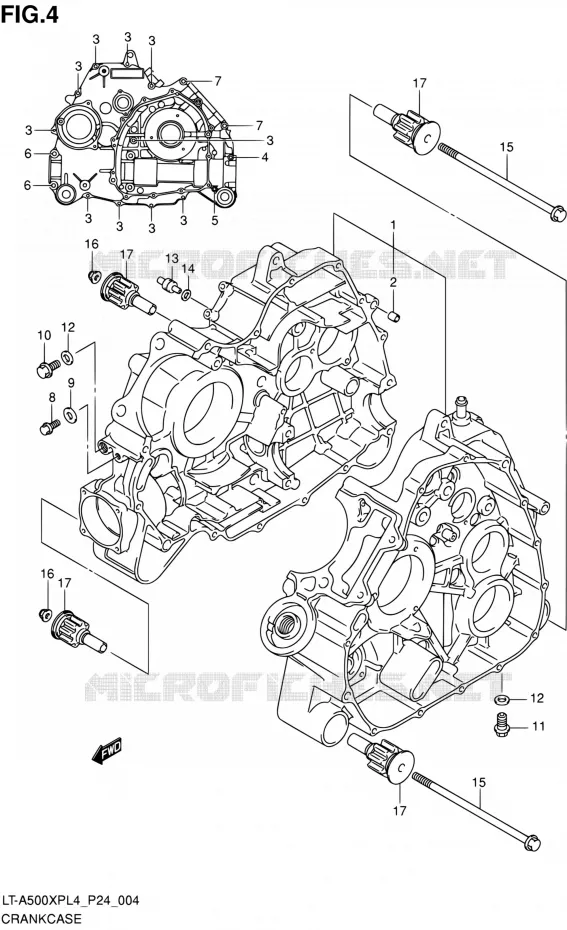CASING Suzuki QUAD 500 KINGQUAD 2014  LT-A500XP L4 (P24)