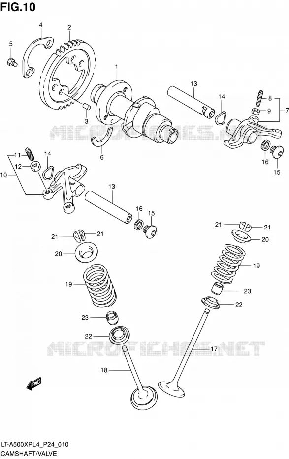 NOKKENAS - VALVES Suzuki QUAD 500 KINGQUAD 2014  LT-A500XP L4 (P24)