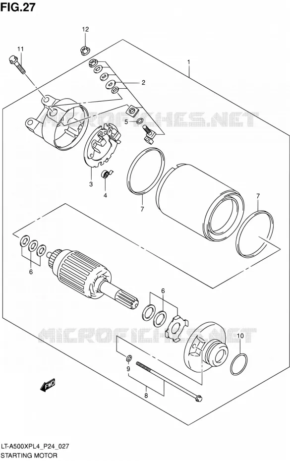 STARTMOTOR Suzuki QUAD 500 KINGQUAD 2014  LT-A500XP L4 (P24)